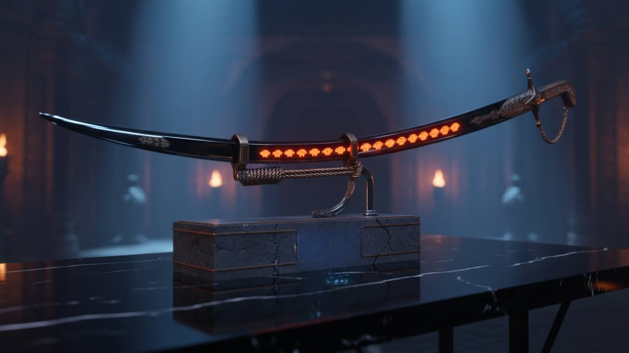 مجموعة من سيوف الملك عبدالعزيز المستخدمة في التأسيس